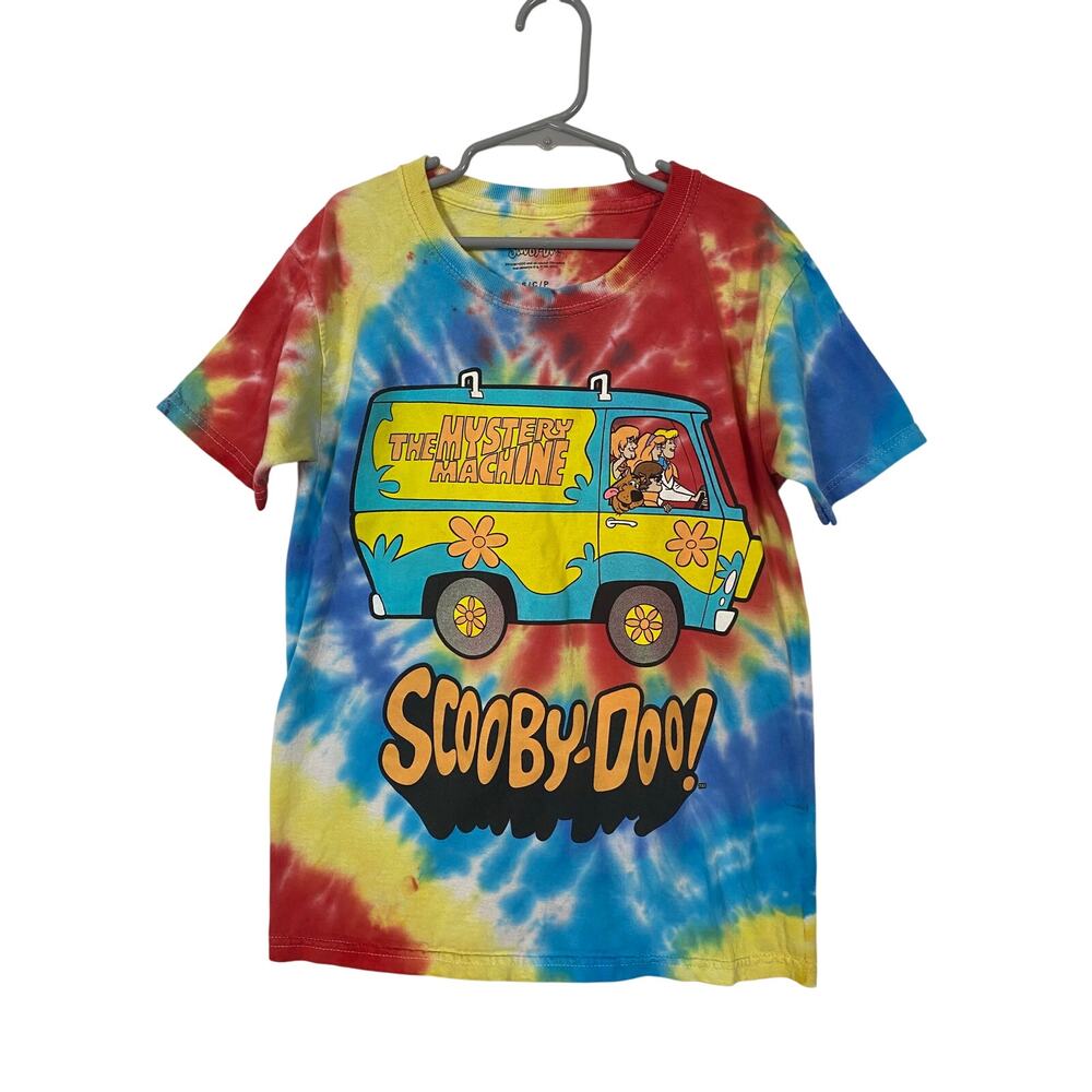 Scooby Doo Youth Tshirt Tie Dye Graphic Print Short Sleeve Cotton Tshirt Size S